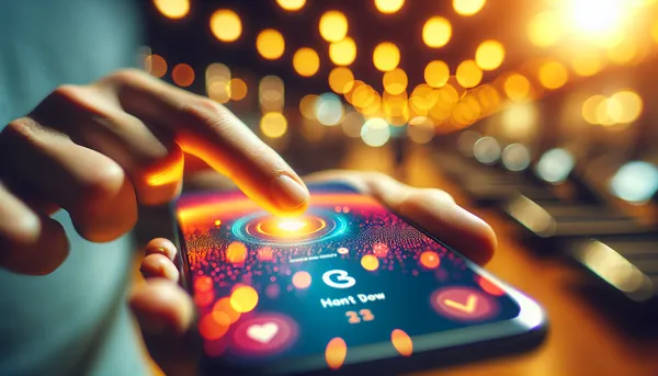 Coach's hand tapping a phone with workout content ready to share