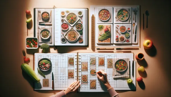 Side by side comparison of a rigid meal schedule and a flexible recipe collection